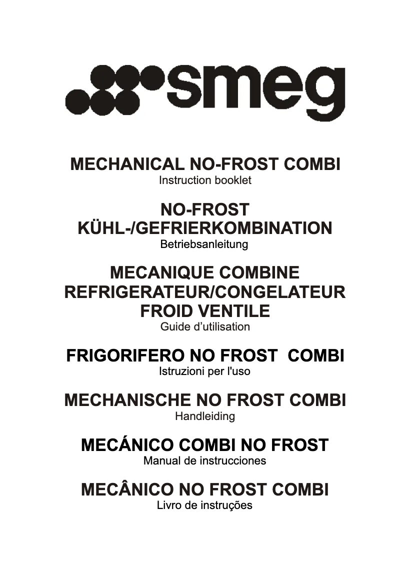Page n°1 - Manuel utilisateur Smeg FC340BPNF
