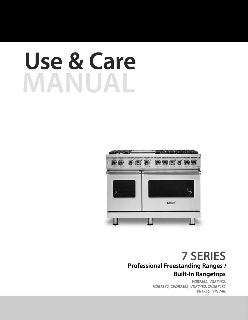 Page n°1 - Manuel utilisateur Viking VRT7486