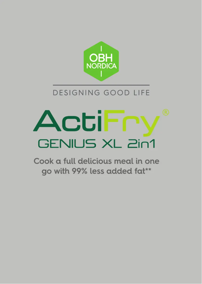 Page n°1 - Manuel utilisateur OBH Nordica Actifry Genius AG9608S0