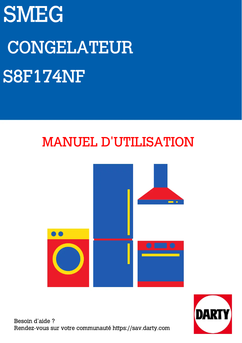 Page 1 de la notice Manuel utilisateur Smeg S8F174NF