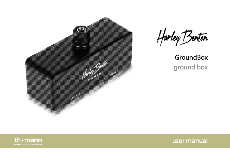 Page 1 de la notice Manuel utilisateur Harley Benton GroundBox