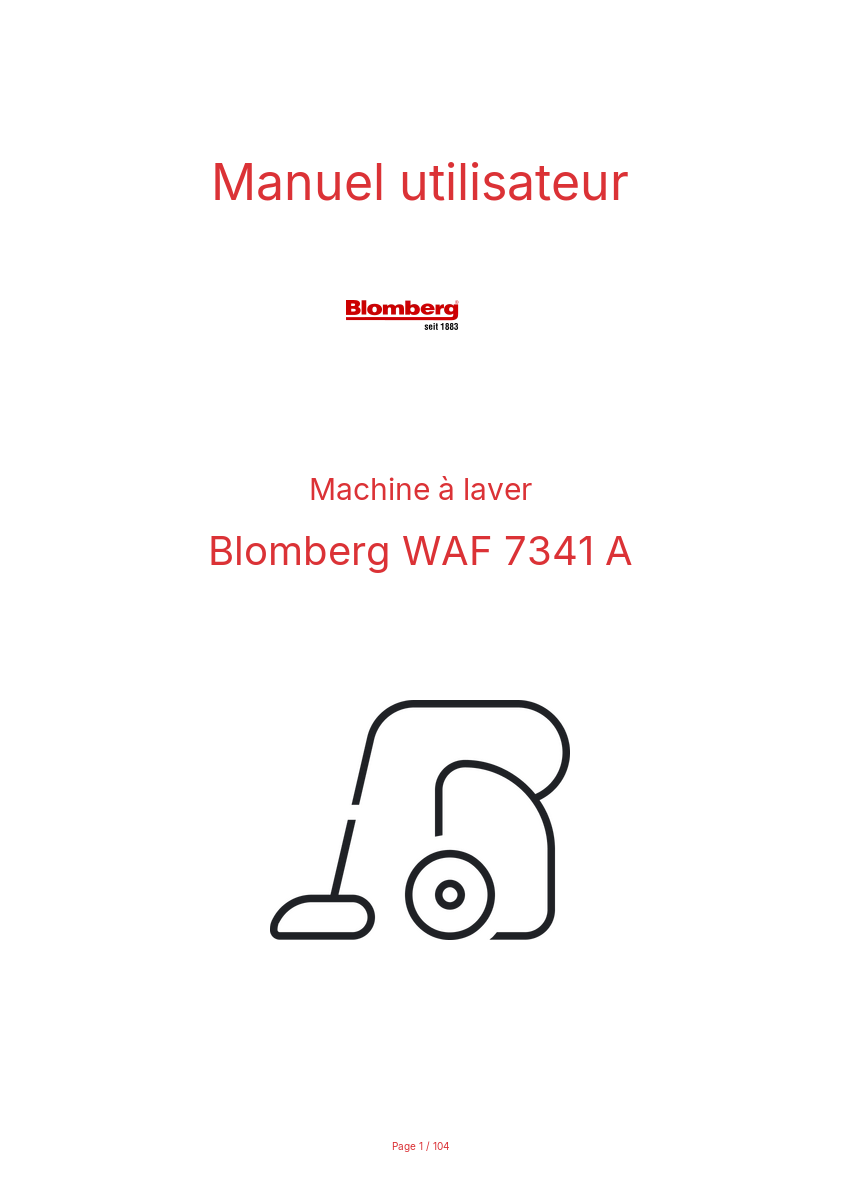 Image de la première page du manuel de l'appareil WAF 7341 A