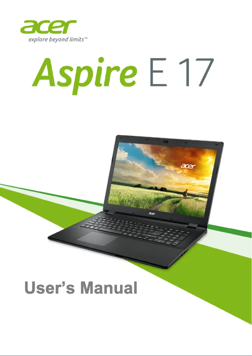 Image de la première page du manuel de l'appareil Aspire E17-E5-731G