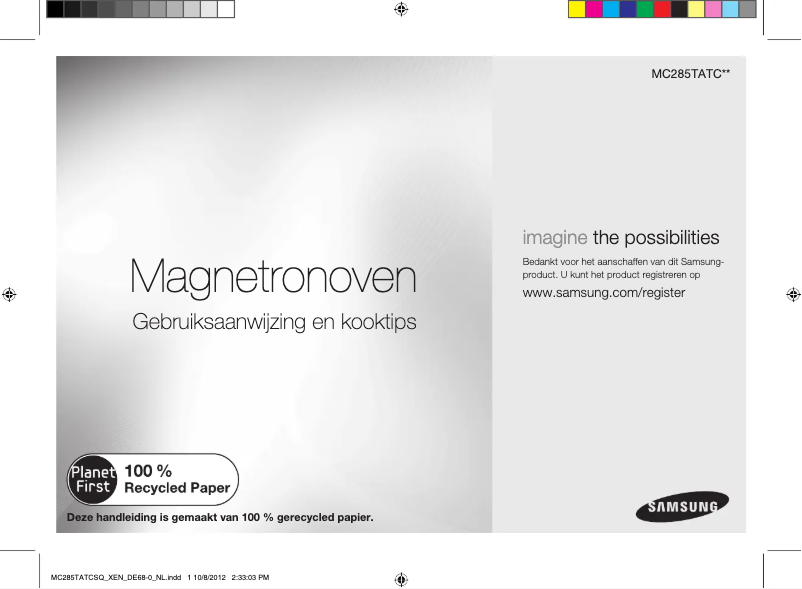 Page n°1 - Manuel utilisateur Samsung MC285TATCSQ