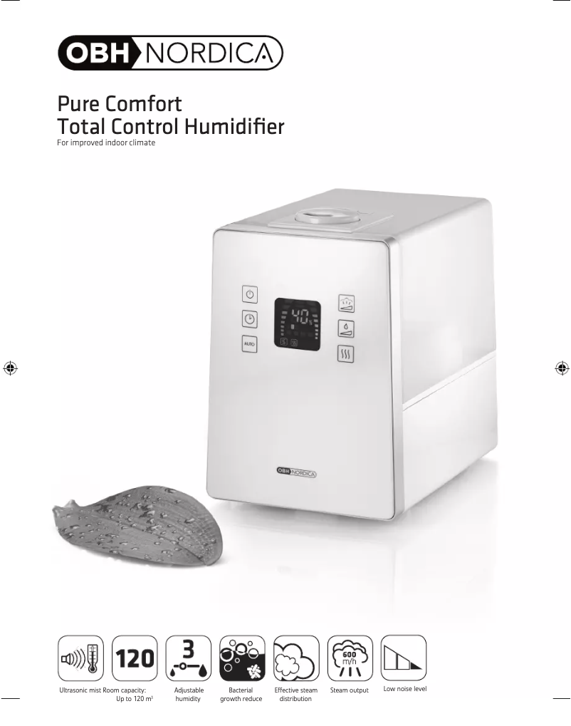 Page 1 de la notice Manuel utilisateur OBH Nordica Total Control Ultrasonic