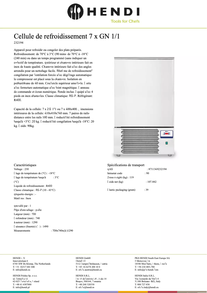 Page n°1 - Fiche technique Arktic 232194