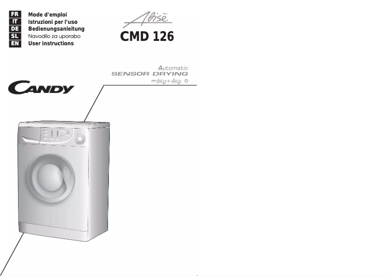 Page n°1 - Manuel utilisateur Candy CMD 126-01
