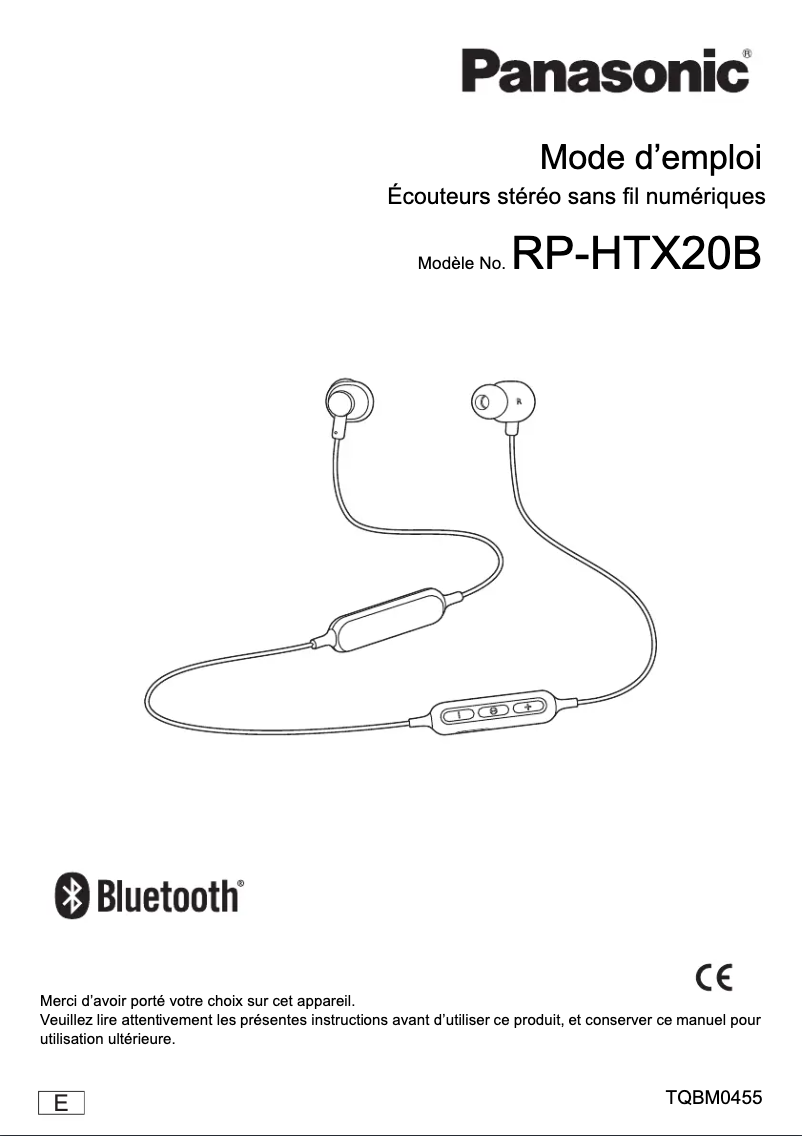 Page n°1 - Manuel utilisateur Panasonic RP-HTX20B