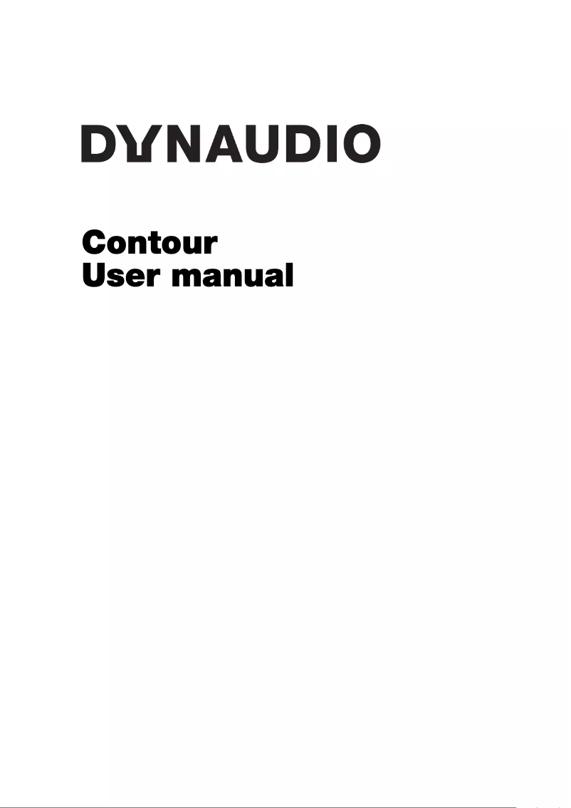 Page n°1 - Manuel utilisateur Dynaudio Contour 30i