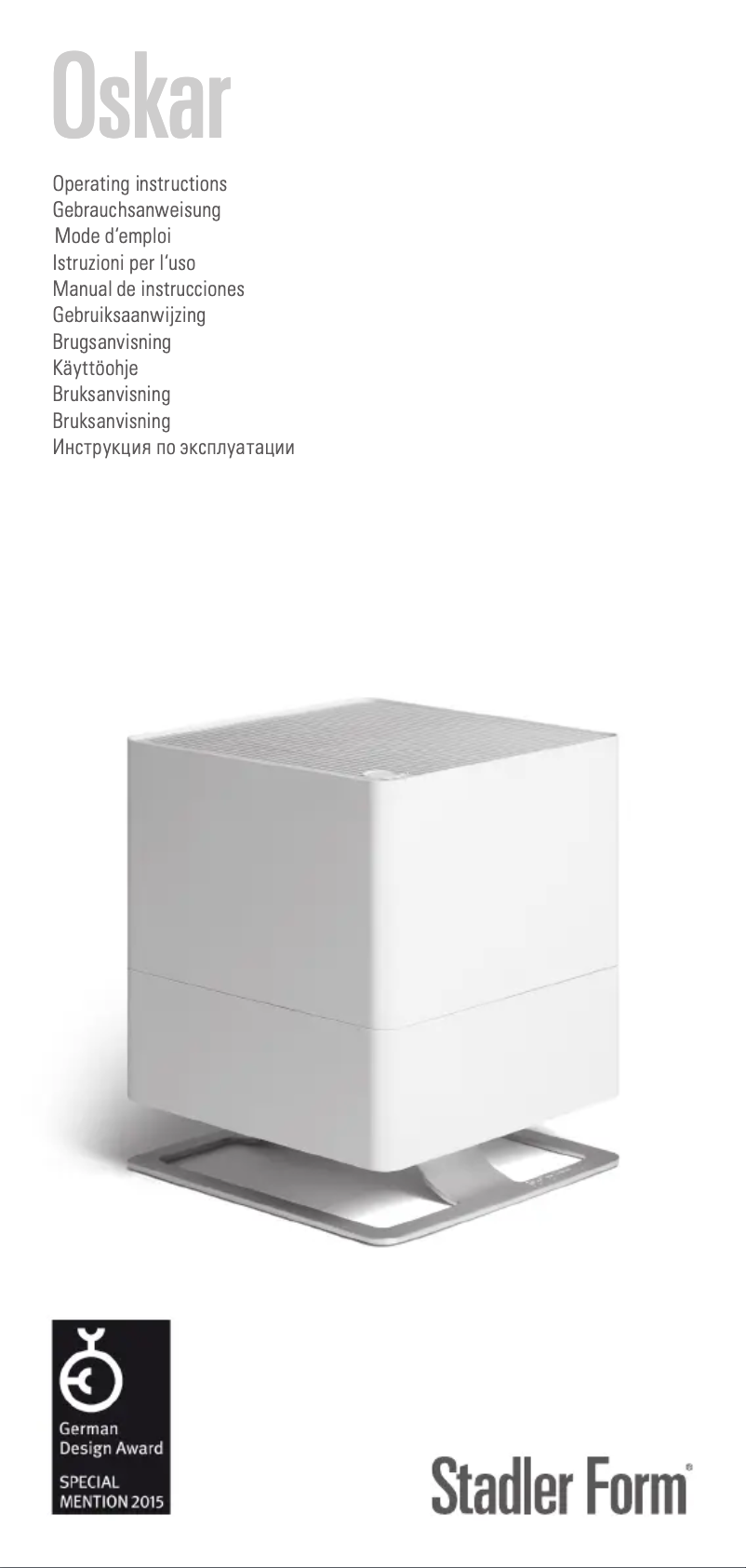 Image de la première page du manuel de l'appareil Oskar