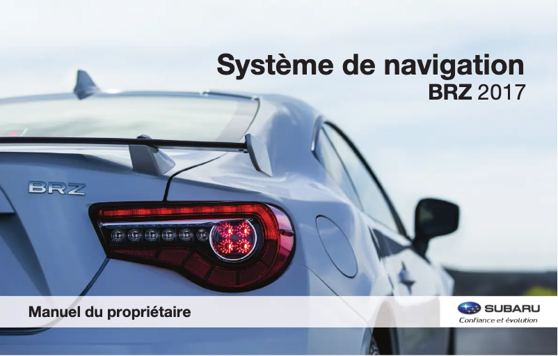 Image de la première page du manuel de l'appareil BRZ (2017)