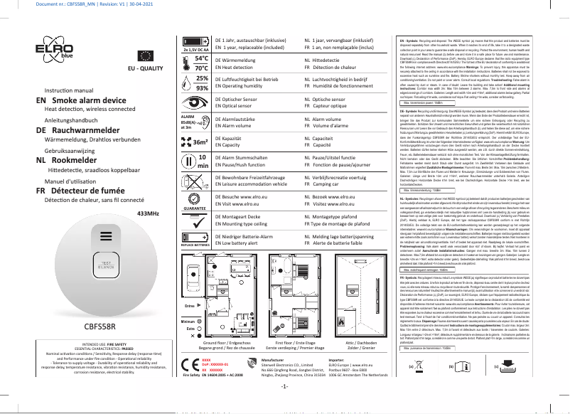 Image de la première page du manuel de l'appareil CBFS58R