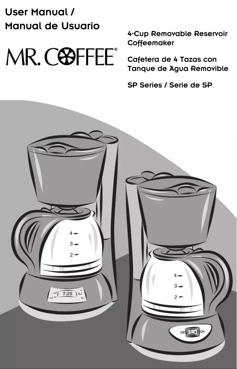 Page n°1 - Manuel utilisateur Mr. Coffee SP3