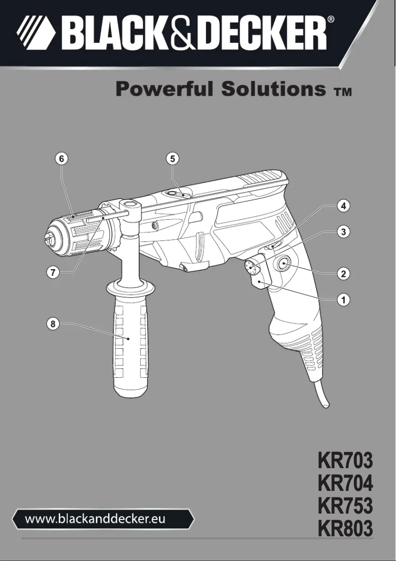 Page n°1 - Manuel utilisateur Black & Decker KR753