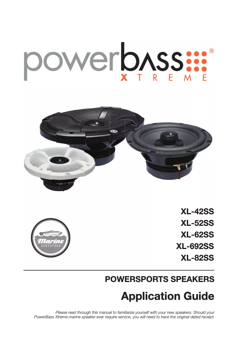 Page 1 de la notice Manuel utilisateur PowerBass Powersports XL-692SS