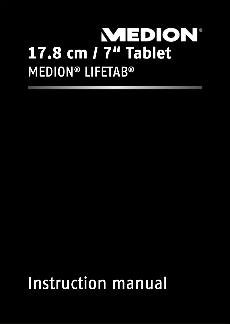 Page n°1 - Manuel utilisateur Medion LifeTab E7318 (MD98691)