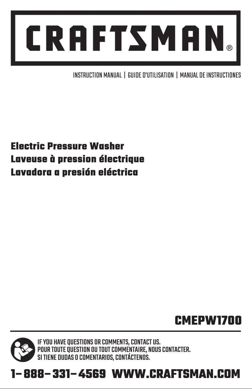 Page 1 de la notice Manuel utilisateur Craftsman CMEPW1700