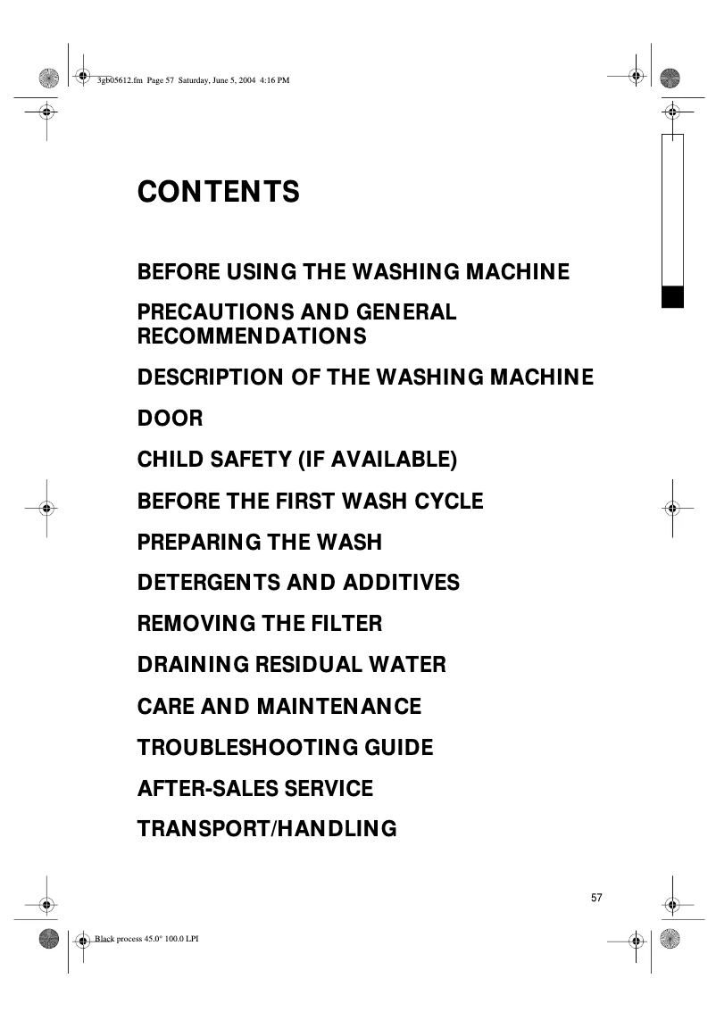 Page 1 de la notice Manuel utilisateur Whirlpool AWM 019