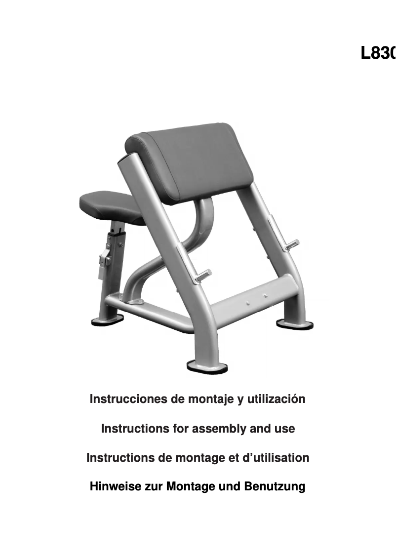 Página 1 del manual Manual de usuario BH Fitness L830