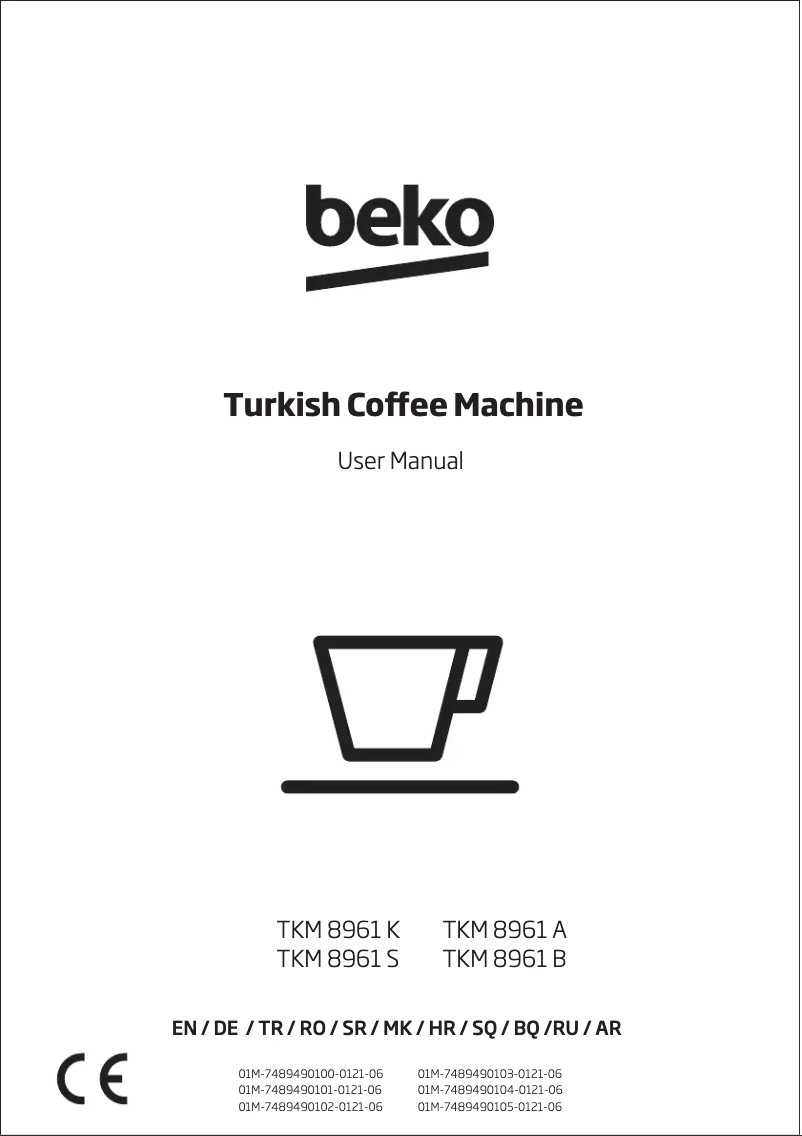Page n°1 - Manuel utilisateur Beko TKM8961B