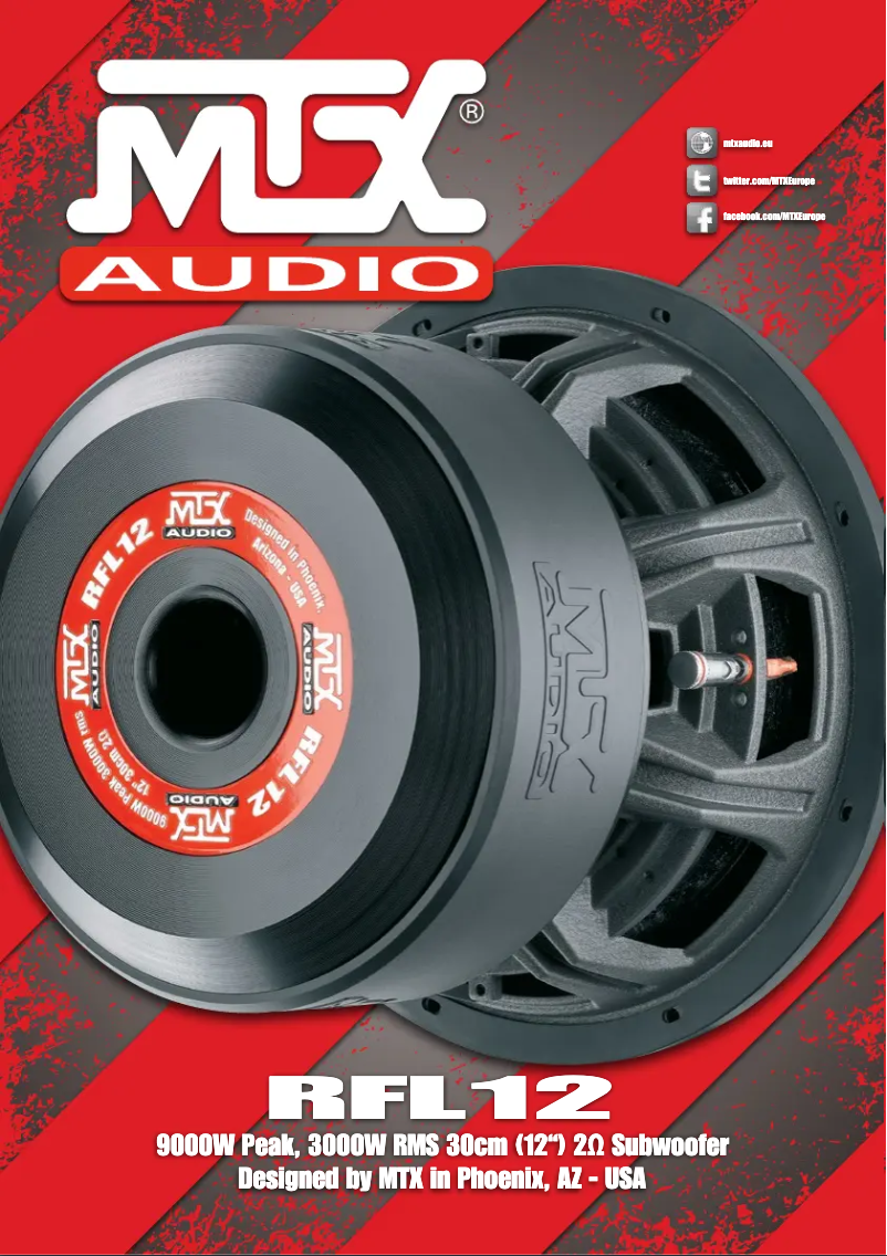 Page n°1 - Manuel utilisateur MTX Audio RFL12