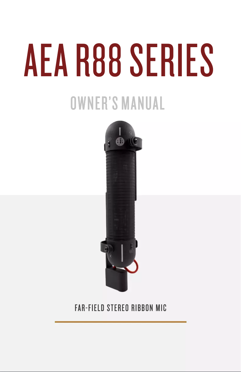 Image de la première page du manuel de l'appareil R88A