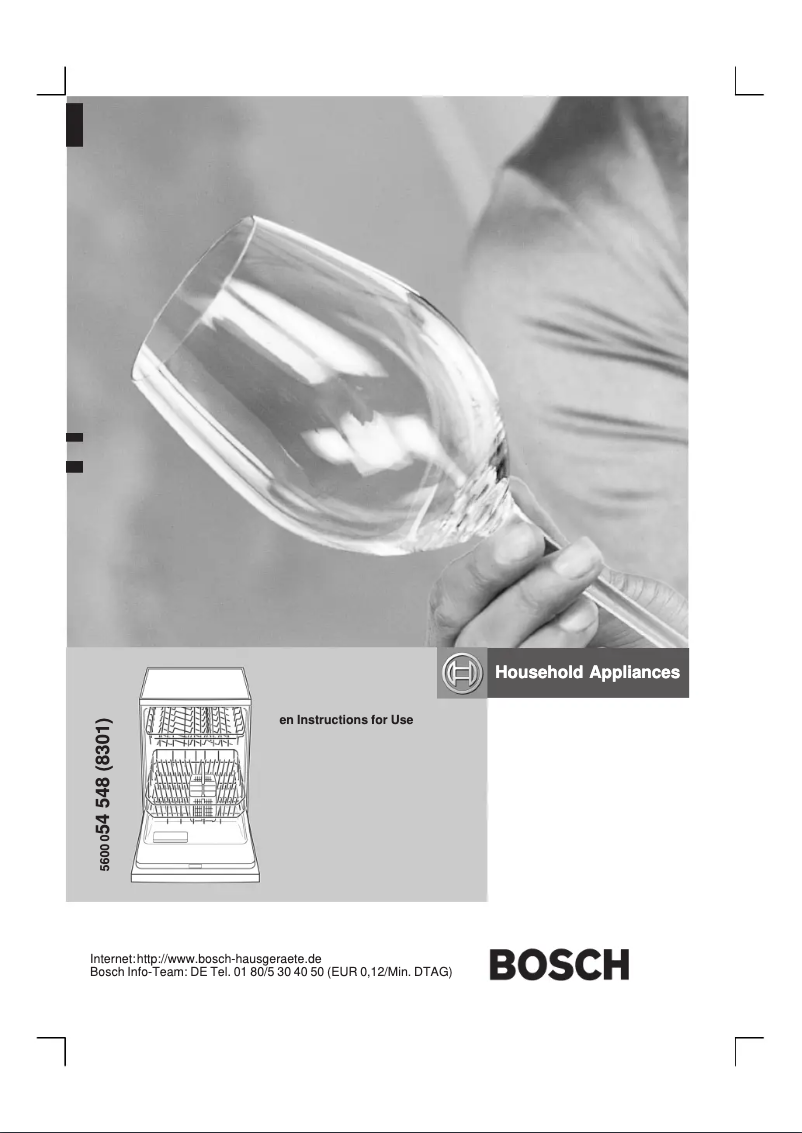 Page 1 de la notice Manuel utilisateur Bosch SGS3312EU