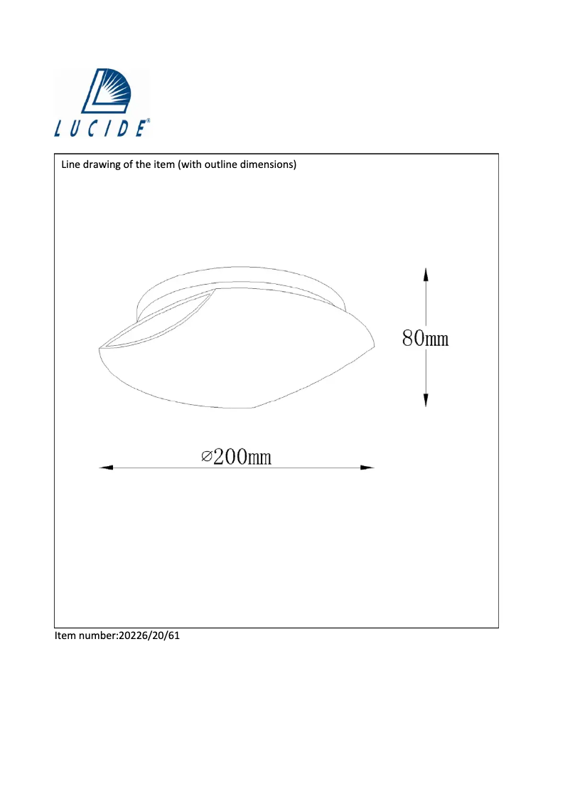 Página 1 del manual Manual de usuario Lucide Lagan 20226/20/61