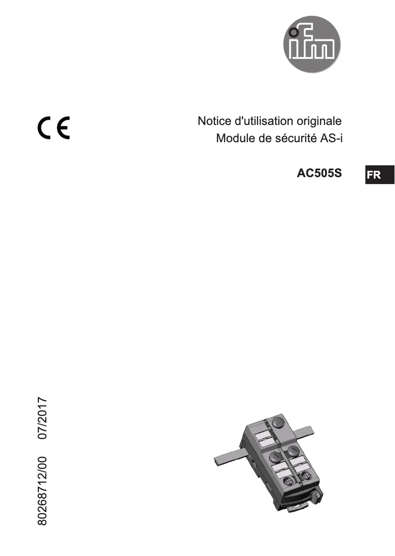Image de la première page du manuel de l'appareil AC505S