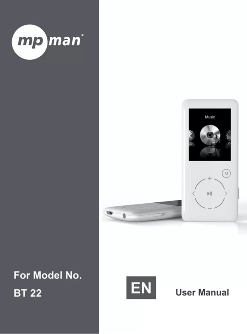 Página 1 del manual Manual de usuario Mpman BT22