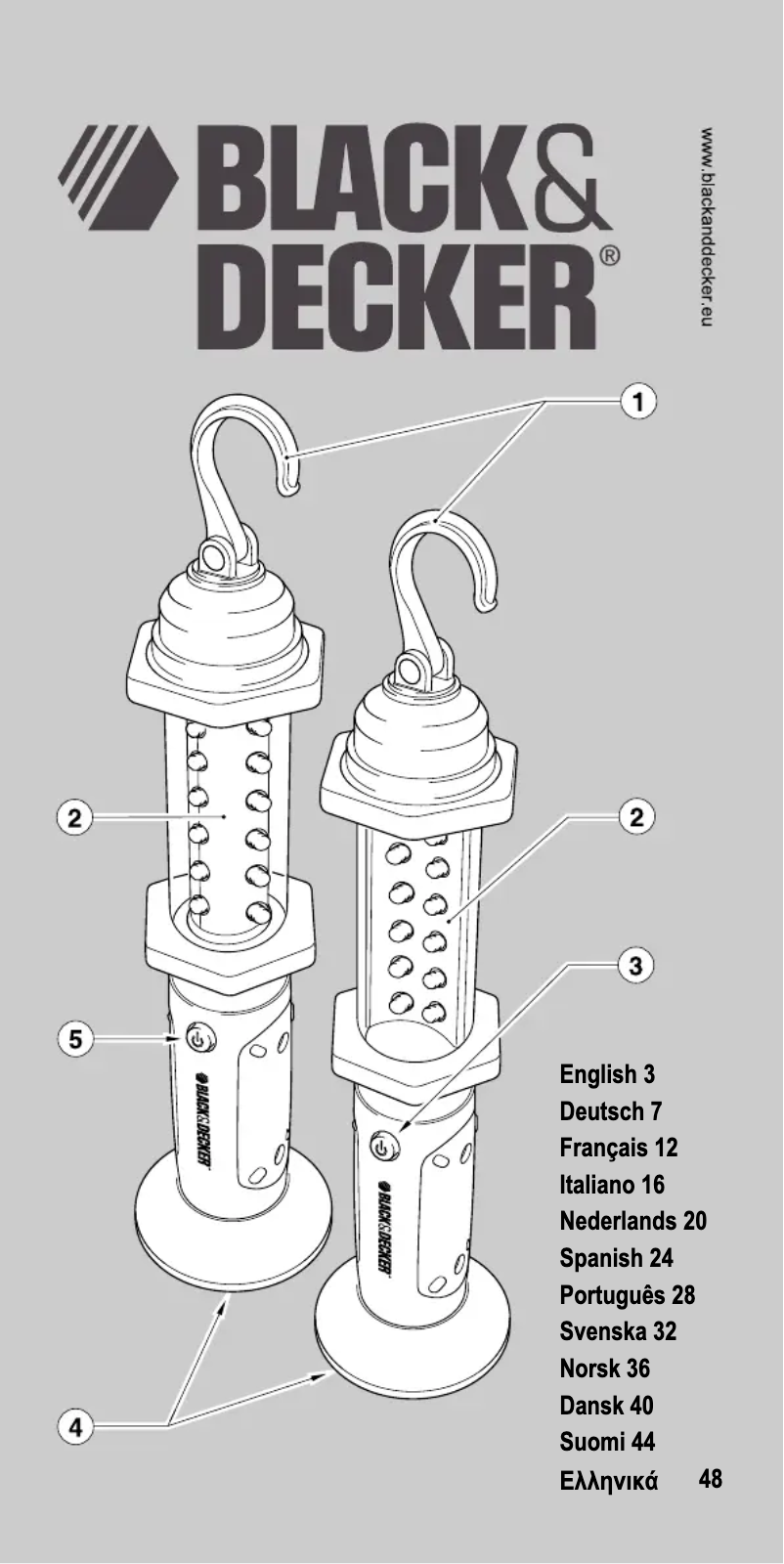 Page 1 de la notice Manuel utilisateur Black & Decker BDLB28