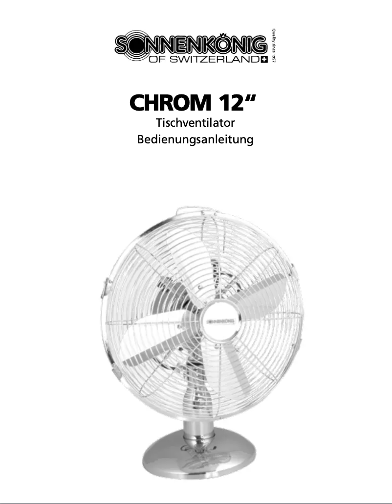 Page 1 de la notice Manuel utilisateur Sonnenkönig Crom 12''