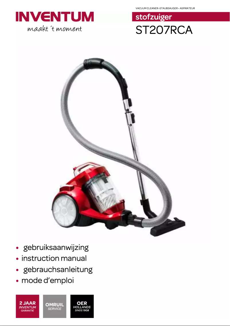 Page n°1 - Manuel utilisateur Inventum ST207RCA