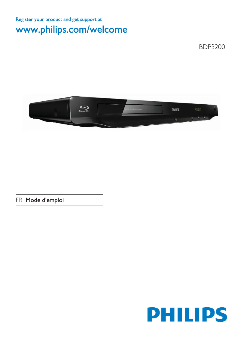 Page n°1 - Manuel utilisateur Philips BDP3300