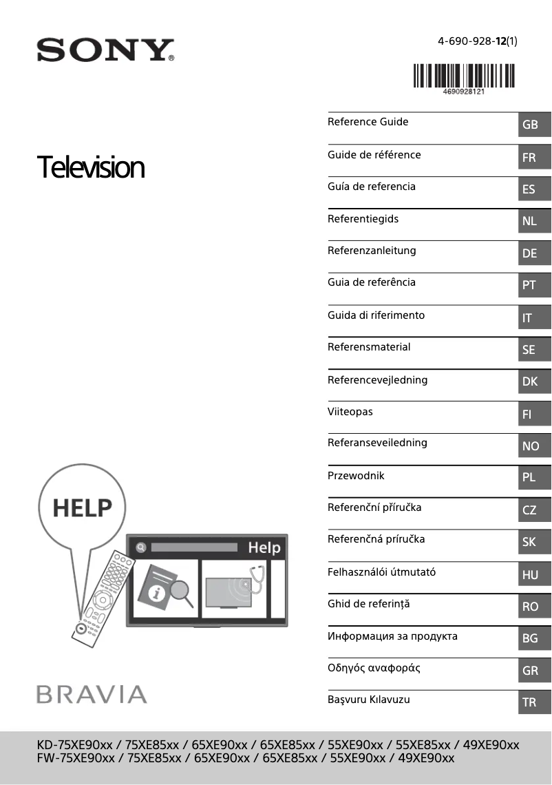 Page n°1 - Manuel utilisateur Sony FW-75XE8501