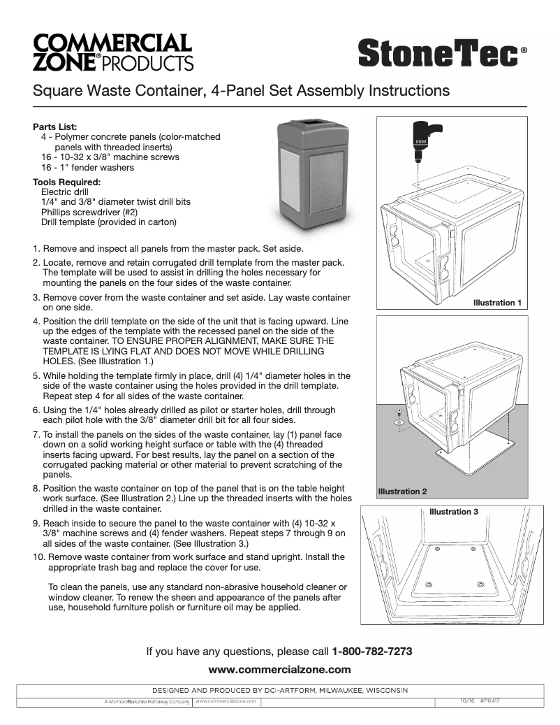 Page n°1 - Instructions / montage Commercial Zone StoneTec