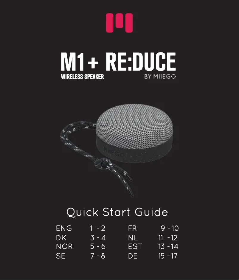 Page 1 of the manual User Manual Miiego M1+ RE:DUCE