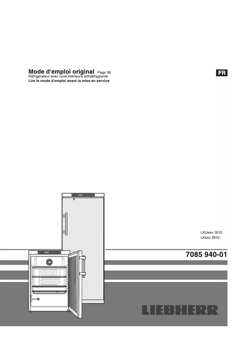 Page 1 de la notice Manuel utilisateur Liebherr LKexv 3910 MediLine