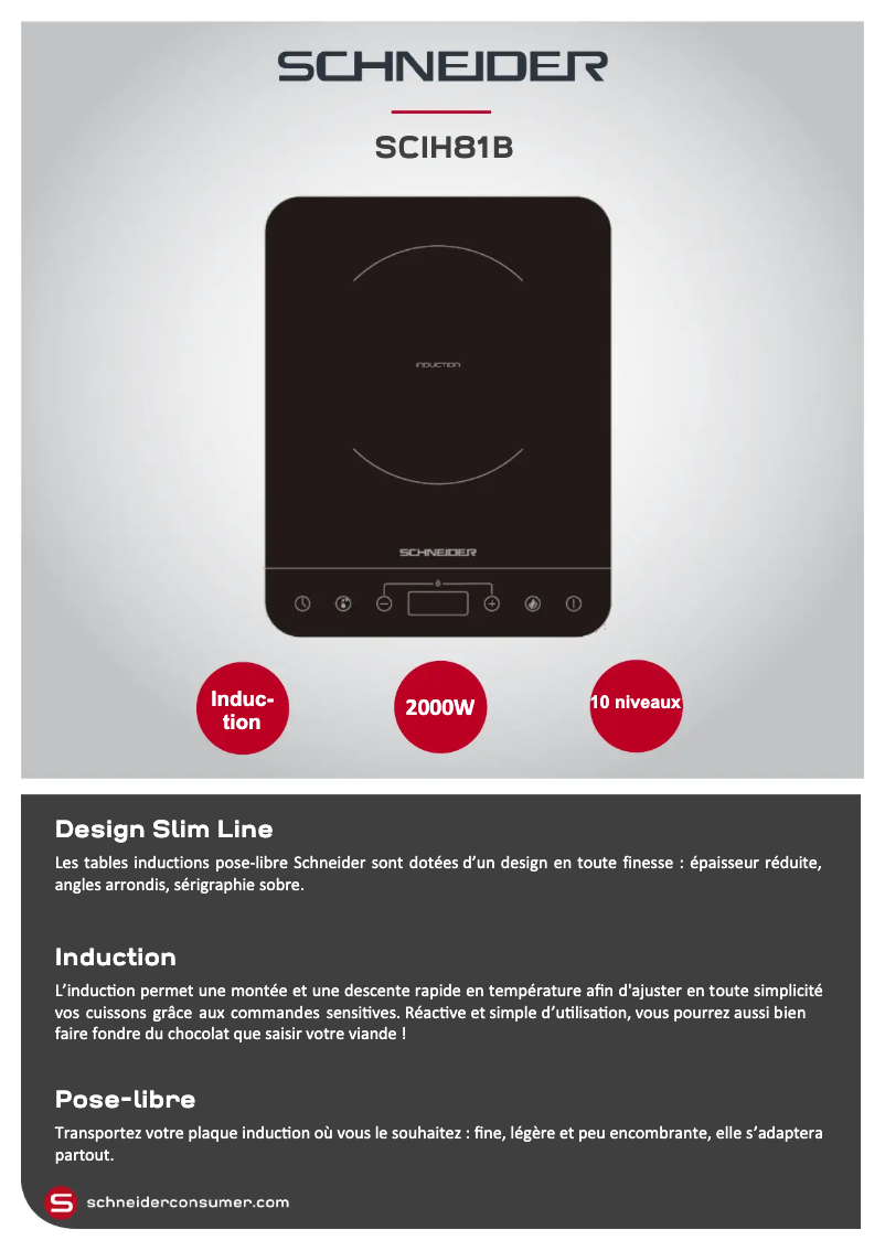 Página 1 del manual Ficha técnica Schneider SCIH81B