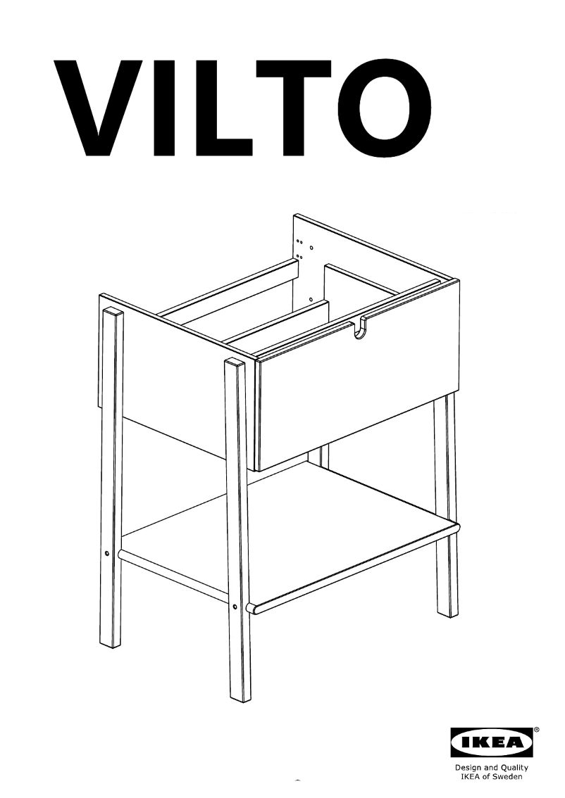 Page 1 de la notice Instructions / montage Ikea VILTO