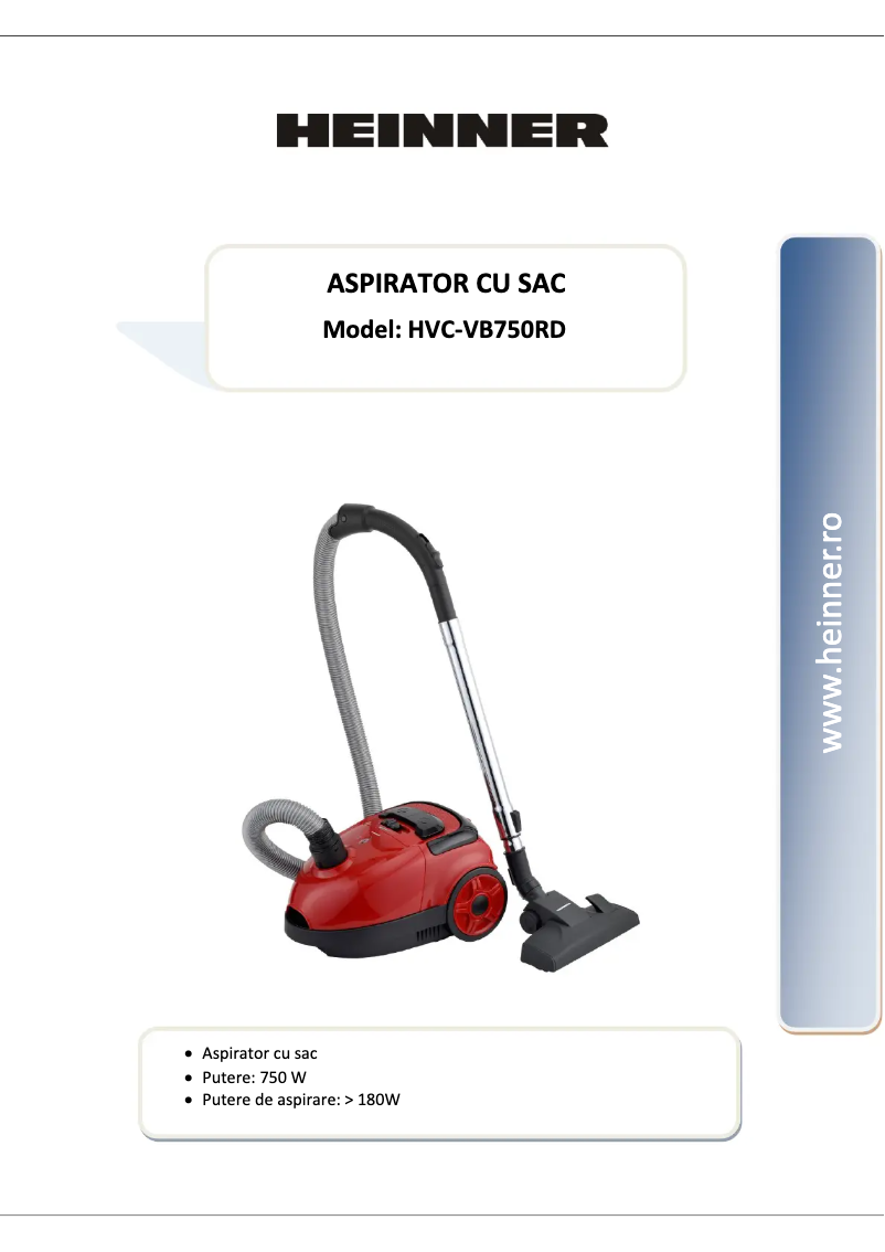 Image de la première page du manuel de l'appareil HVC-VB750RD