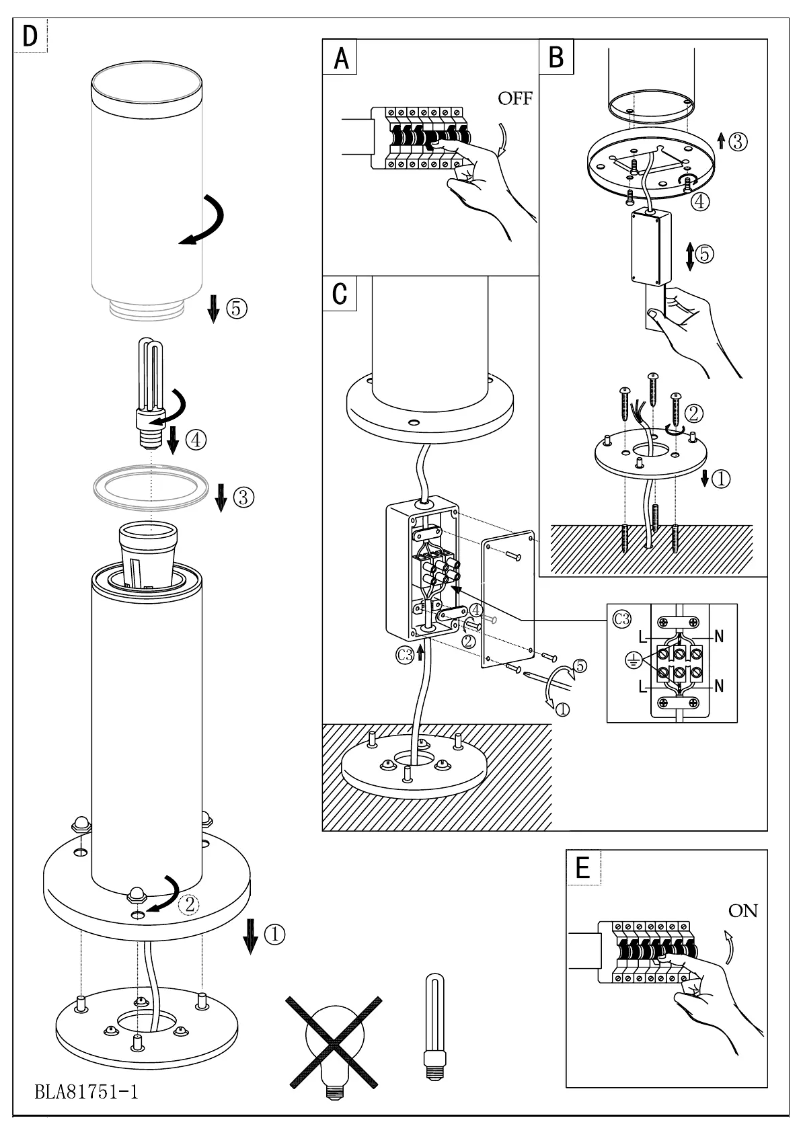 Page n°1 - Manuel utilisateur Eglo Helsinki
