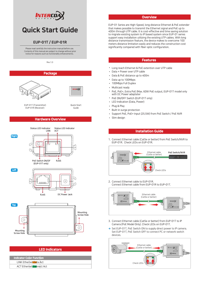 Página 1 del manual Guía de inicio rápido Lorex EUP-01T