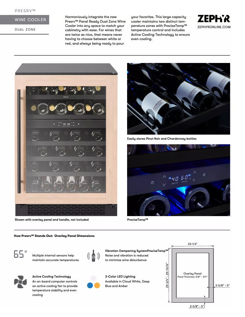 Page n°1 - Fiche technique Zephyr PRW24C02BPG