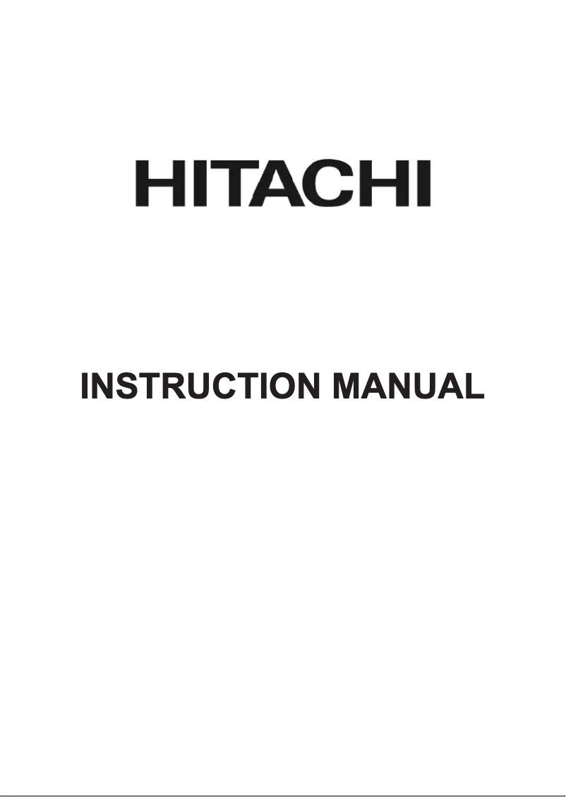 Page n°1 - Manuel utilisateur Hitachi 65HAL7250