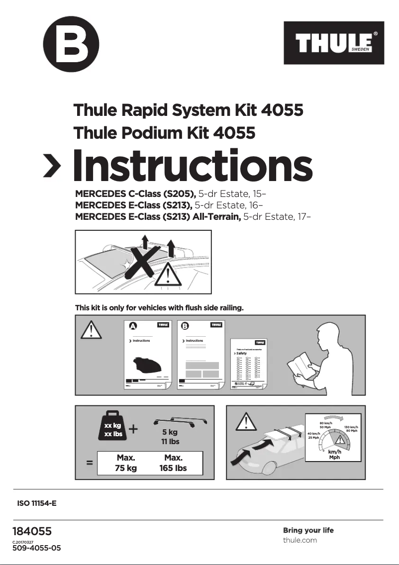 Page 1 de la notice Manuel utilisateur Thule Fit Kit 4055