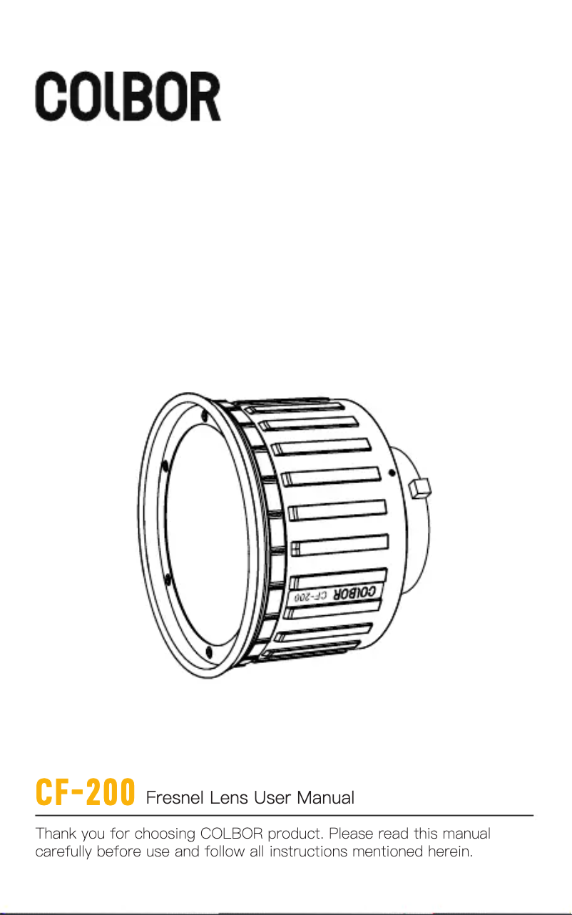Page 1 de la notice Manuel utilisateur COLBOR CF-200