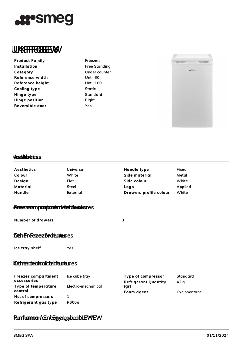 Image de la première page du manuel de l'appareil UKFF08EW