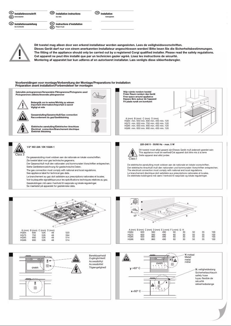 Page 1 de la notice Manuel utilisateur Atag HG6411