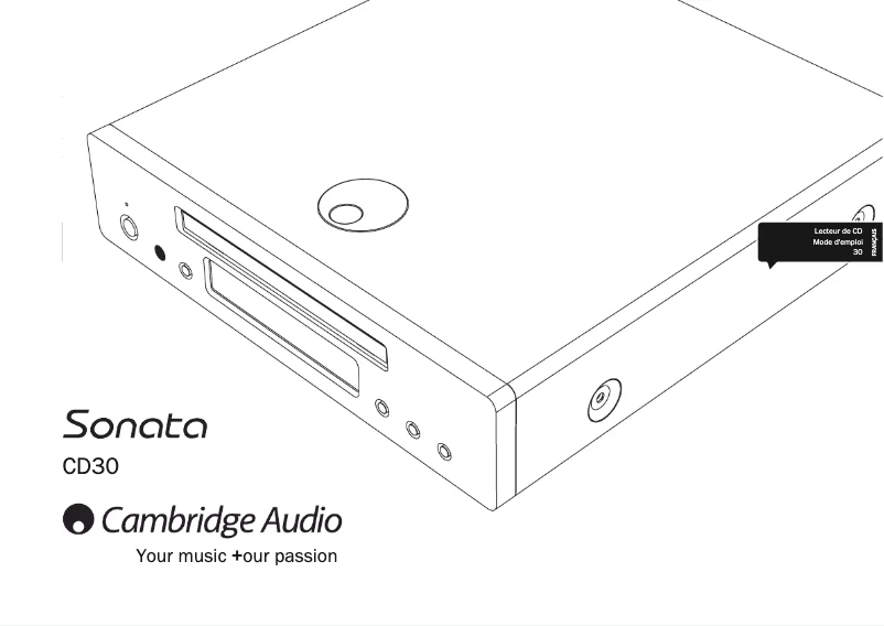 Page n°1 - Manuel utilisateur Cambridge CD30